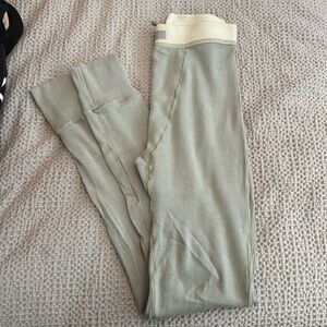 Skims cotton ribbed leggings mineral green size small